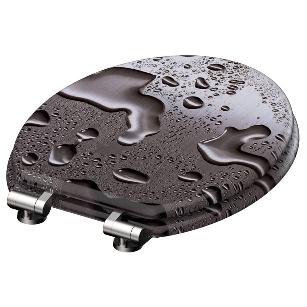 SCH�_�”��TTE Toilet Seat with Soft-Close GREY STEEL