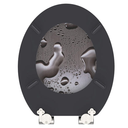 SCH�_�”��TTE Toilet Seat with Soft-Close GREY STEEL