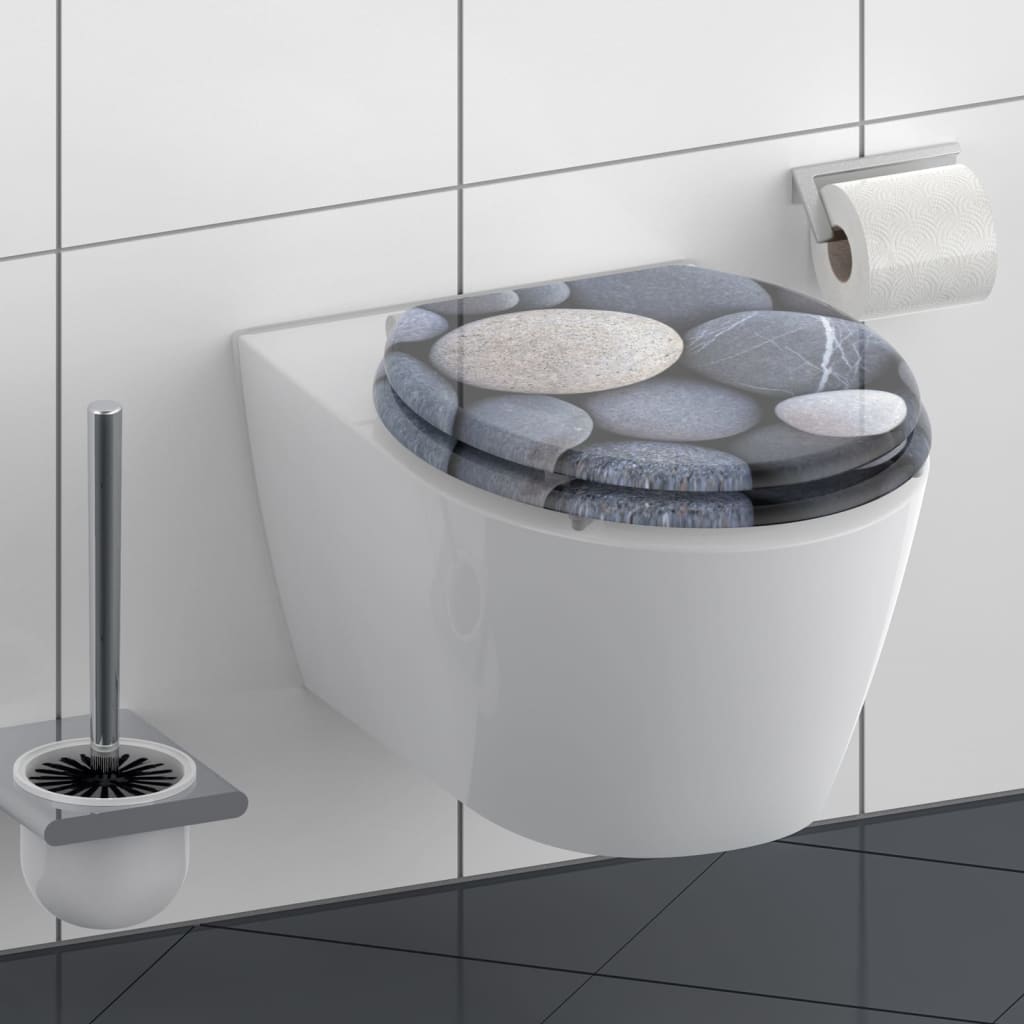 SCH�_�”��TTE Toilet Seat with Soft-Close GREY STONE