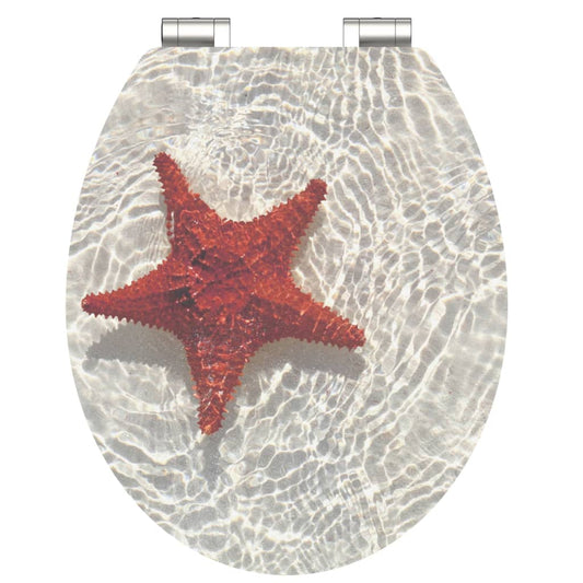 SCH�_�”��TTE High Gloss Seat with Soft-Close RED STARFISH MDF