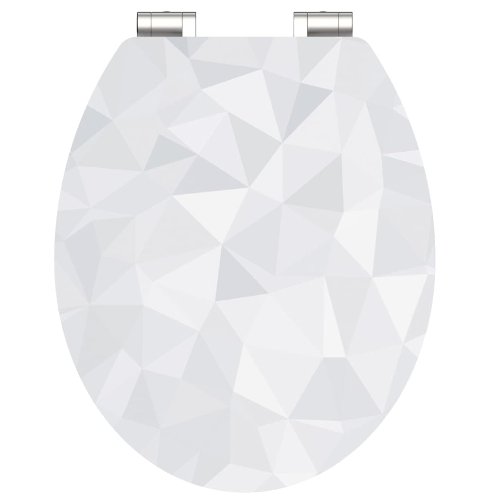 SCHÌÏTTE High Gloss Toilet Seat with Soft-Close DIAMOND MDF