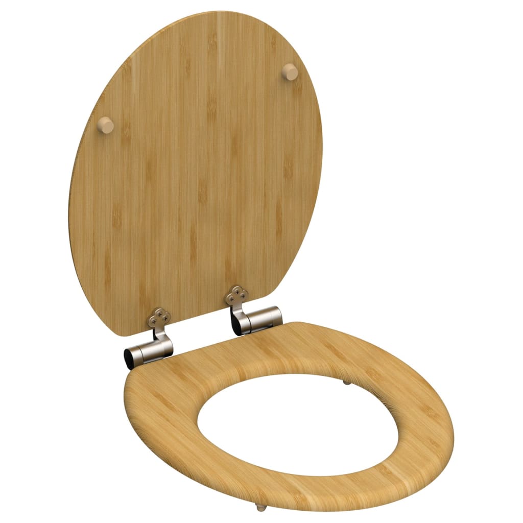 SCH�_�”��TTE Toilet Seat with Soft-Close NATURAL BAMBOO