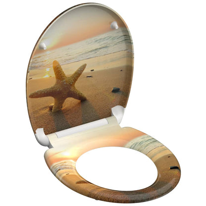 SCH�_�”��TTE Duroplast Toilet Seat with Soft-Close SEA STAR Printed