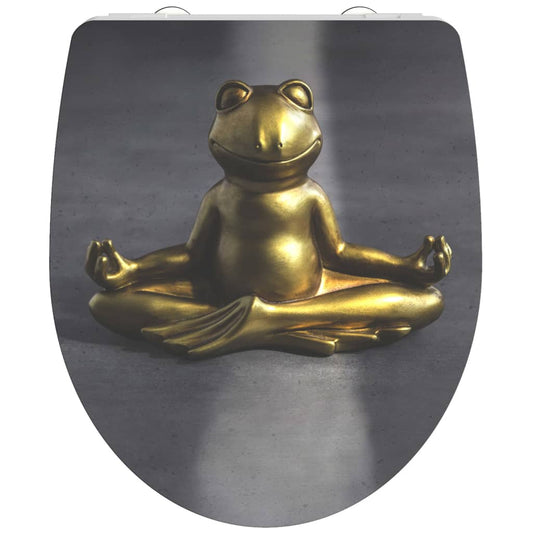 SCH�_�”��TTE Duroplast High Gloss Toilet Seat with Soft-Close RELAXING FROG