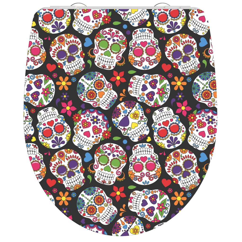 SCH�_�”��TTE Duroplast High Gloss Toilet Seat with Soft-Close CRAZY SKULL