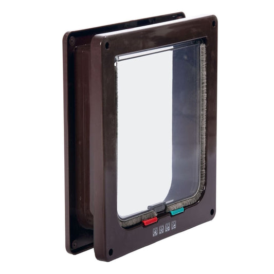 Karlie 4-way Lockable Cat Door Porta 23.5x5x25.2 cmBrown