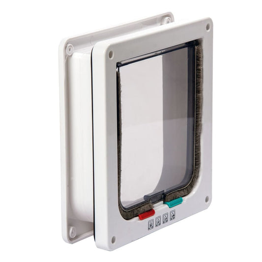 Karlie 4-way Lockable Cat Door Porta 19.2x5x20 cm White
