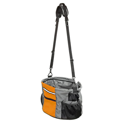 FLAMINGO Pet Bicycle Basket Nylon Orange and Grey