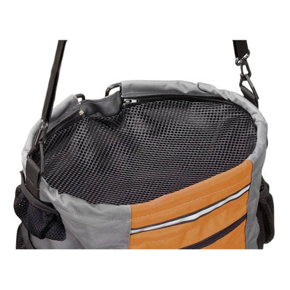 FLAMINGO Pet Bicycle Basket Nylon Orange and Grey