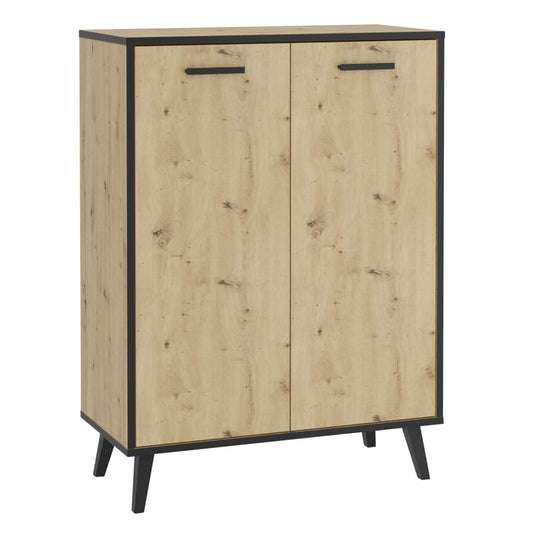 FMD Shoe Cabinet with 5 Compartments 68.5x33x93.5 cm Artisan Oak
