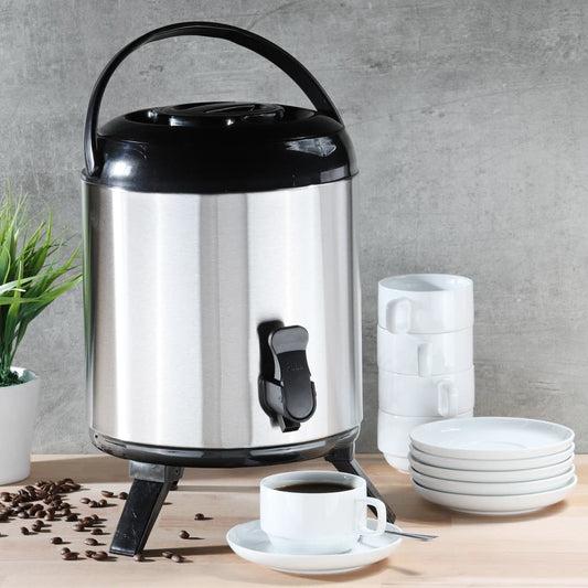 HI Thermal Jug with Tap 8 L 23 cm Silver