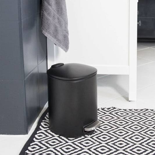 HI Metal Pedal Bin 5 L Black
