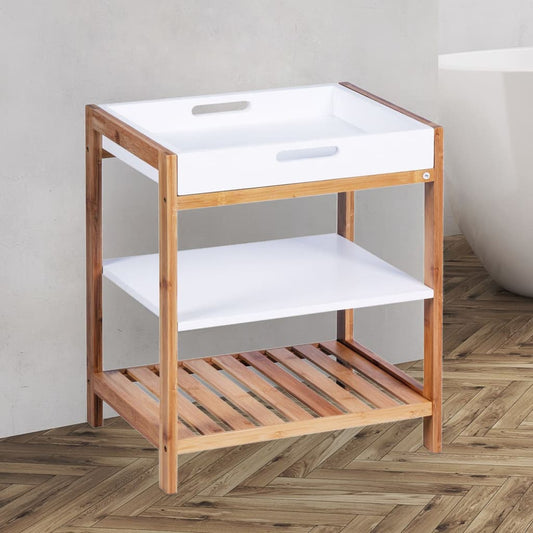 HI Multi-functional Bathroom Rack 40x30x50 cm Bamboo