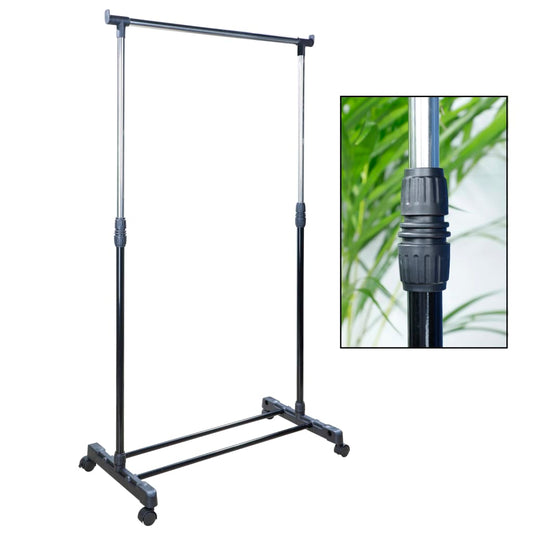 HI Single Bar Garment Rack Black
