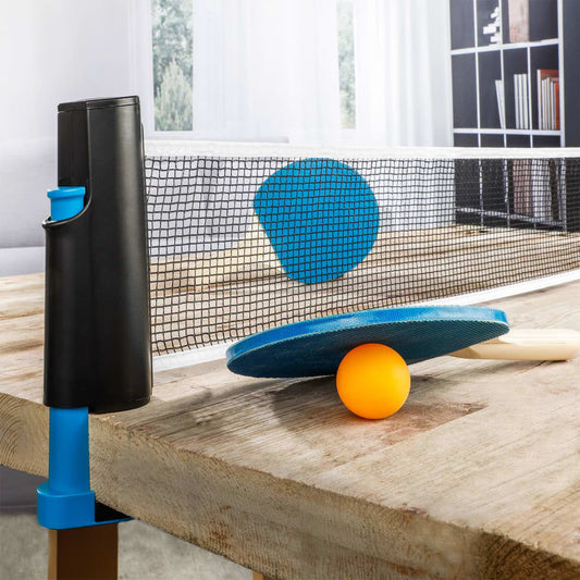 HI 6 Piece Table Tennis Set Blue and Yellow