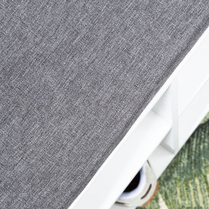 HI Shoe Rack with Cushion 103.5x29x48 cm White