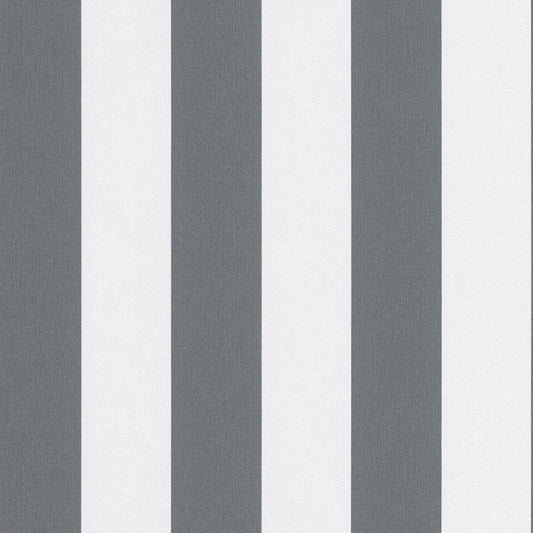 Noordwand Topchic Wallpaper Stripes Dark Grey and White