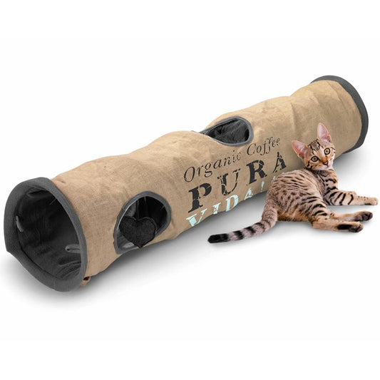 D&D Cat Tunnel Pura Vida 25x120 cm Brown and Anthracite 434/436455