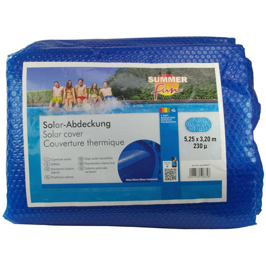 Summer Fun Summer Pool Solar Cover Oval 525x320 cm PE Blue
