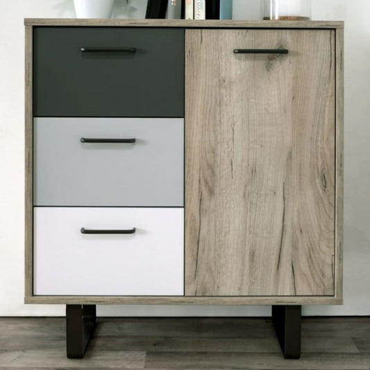 Finori Chest of Drawers Orlando 1 Grey and Craft Oak