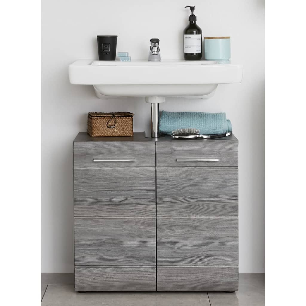 Trendteam Sink Vanity Unit Line Smokey Silver