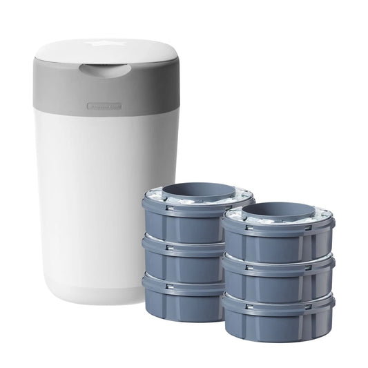 Tommee Tippee Nappy Bin Twist & Click with 6 Cassettes