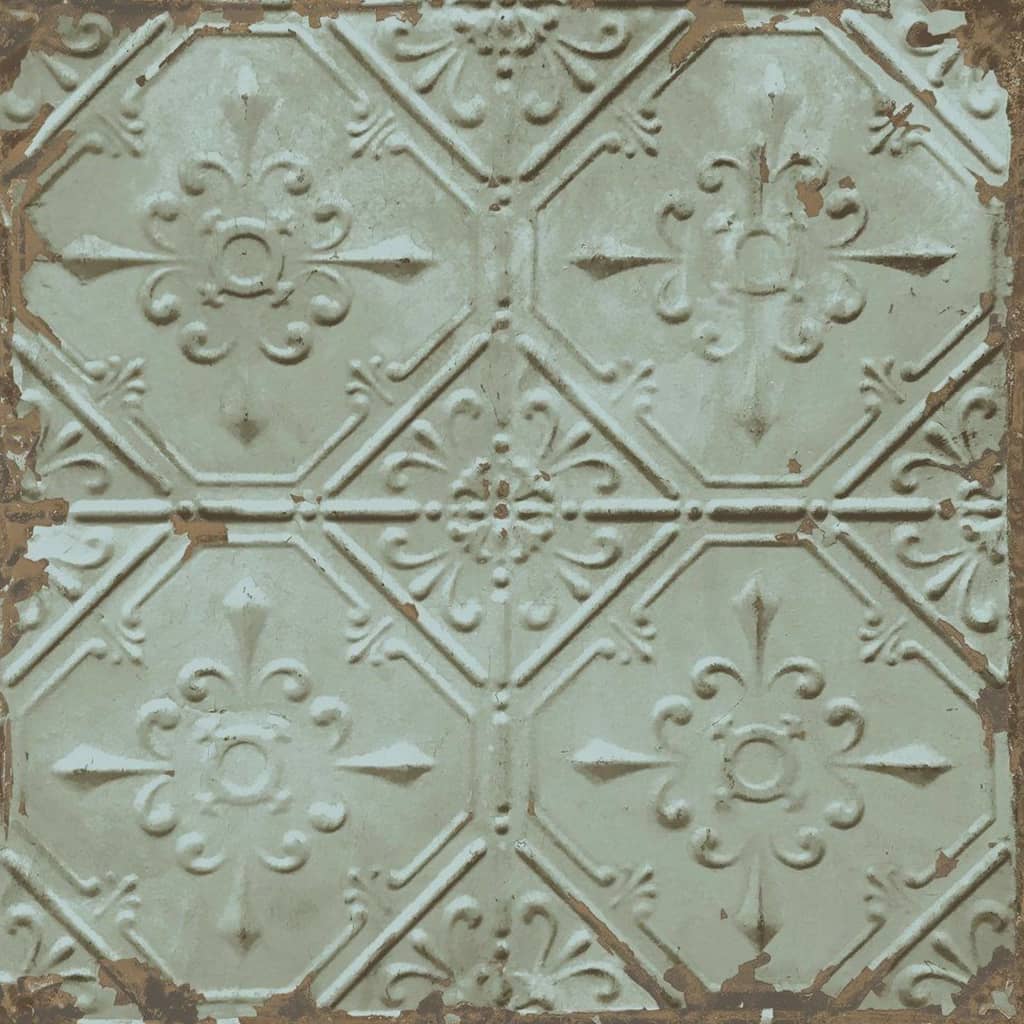 DUTCH WALLCOVERINGS Wallpaper Tin Ceiling Green