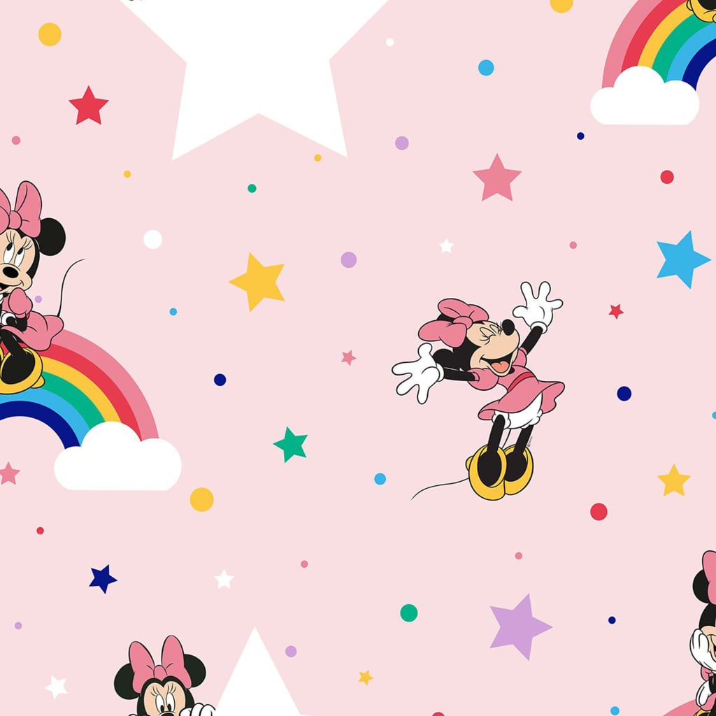 Noordwand Kids at Home Wallpaper Rainbow Minnie Pink