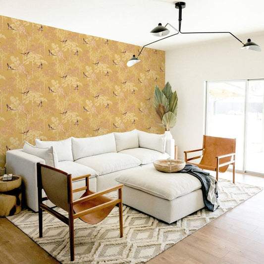 DUTCH WALLCOVERINGS Wallpaper Japanese Garden Ochre
