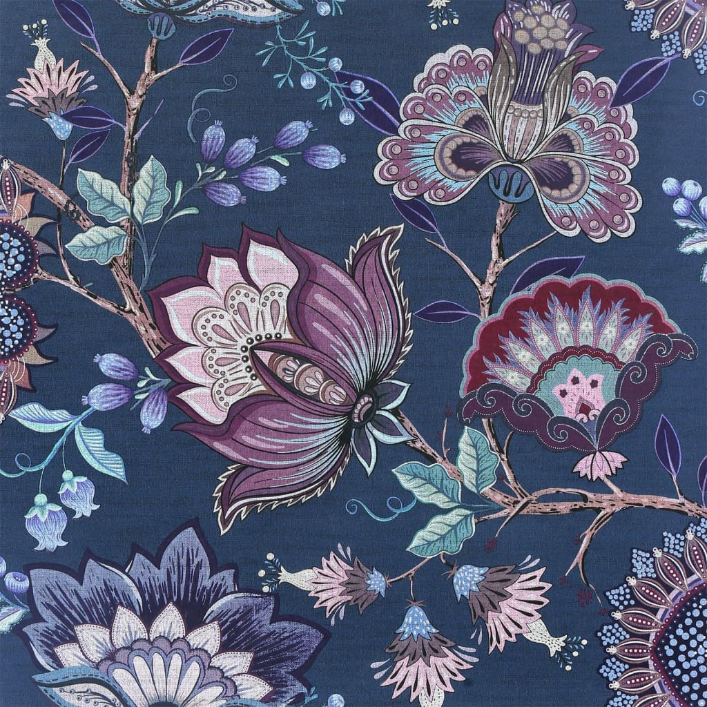 DUTCH WALLCOVERINGS Wallpaper Krisha Navy and Pink