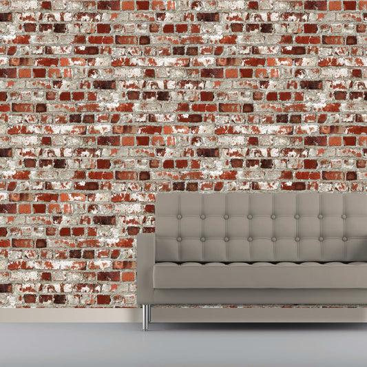 DUTCH WALLCOVERINGS Wallpaper Brick Red