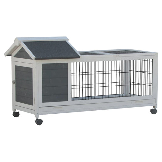 FLAMINGO Rabbit Hutch Honey Rustic 115x55x64.5 cm Grey