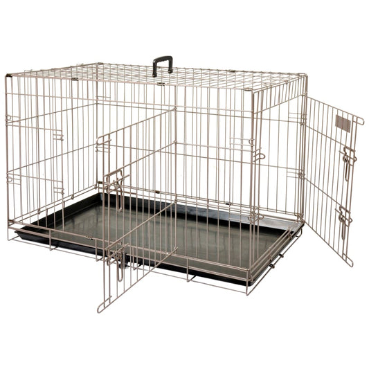 FLAMINGO Pet Crate Ebo Metallic Brown 61x43x50 cm 517580