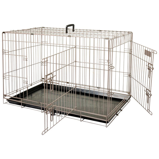 FLAMINGO Pet Crate Ebo Metallic Brown 77x47x55 cm 517581