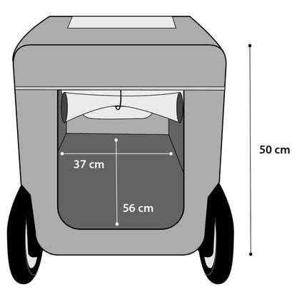 FLAMINGO Dog Bike Trailer Romero Red 59.5x43x51 cm