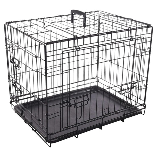 FLAMINGO Wire Cage with Sliding Door Nyo S 62x45x49.5 cm Black