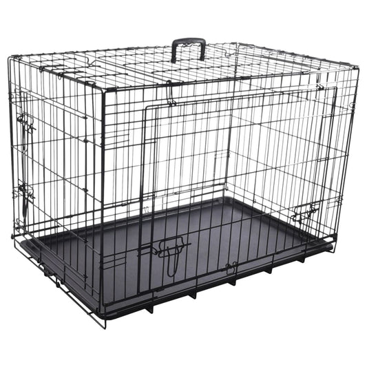 FLAMINGO Wire Cage with Sliding Door Nyo M 77x47x53.5 cm Black