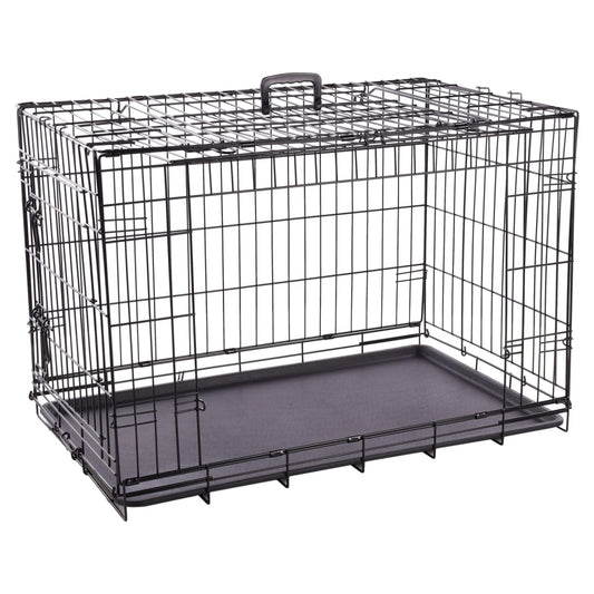 FLAMINGO Wire Cage with Sliding Door Nyo L 93x59x62.5 cm Black