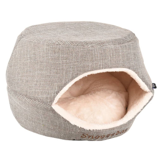 FLAMINGO 2-in-1 Cat Cave Snoozebay 45x35x35 cm Brown and Cream