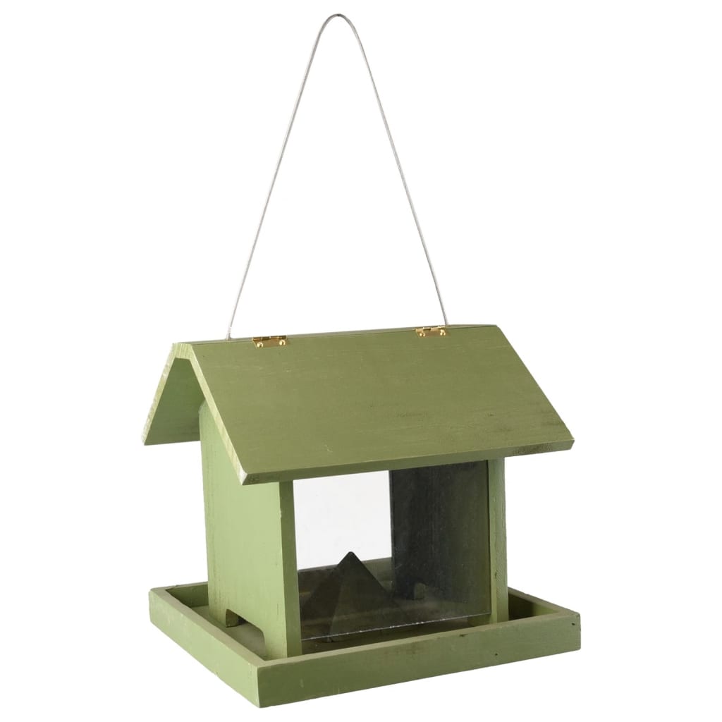 FLAMINGO Hanging Bird Feeder Silo Arezo Green