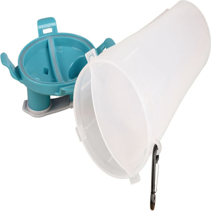 FLAMINGO 2-in-1 Pet Traveling Cup for Water/Food Trinka Blue and Grey