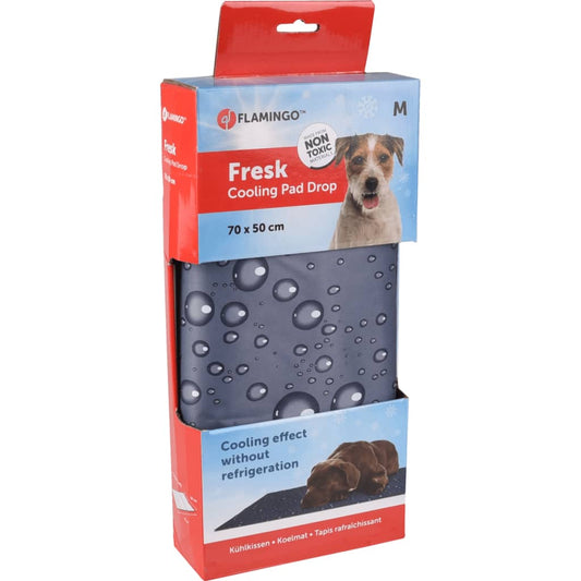 FLAMINGO Dog Cooling Pad Fresk Drop Grey M