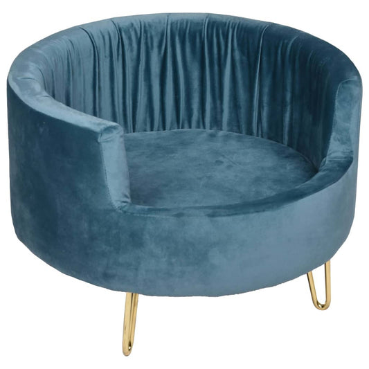 FLAMINGO Dog Sofa VIVI Petrol Blue 48x48x33 cm