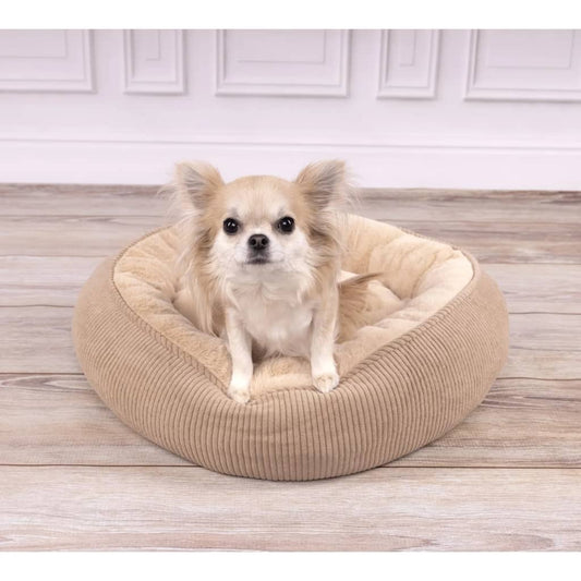 FLAMINGO Dog Bed with Zipper Colette Round 46 cm Taupe