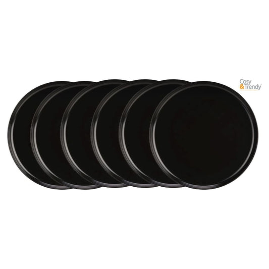 Cosy & Trendy Plat Plate Baltic 6 pcs Matte Black