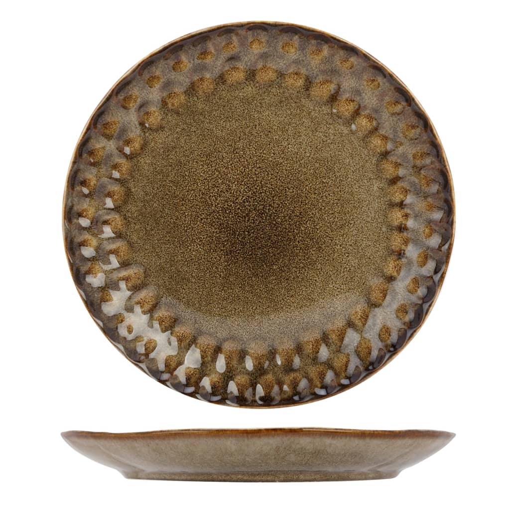 Cosy & Trendy Dessert Plate Araki Hazel 6 pcs �â�_21.5 cm Brown