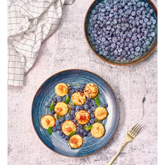 Cosy & Trendy Plat Plate with Circles Pattern Atlantis 4 pcs Ì÷27.5 cm Blue