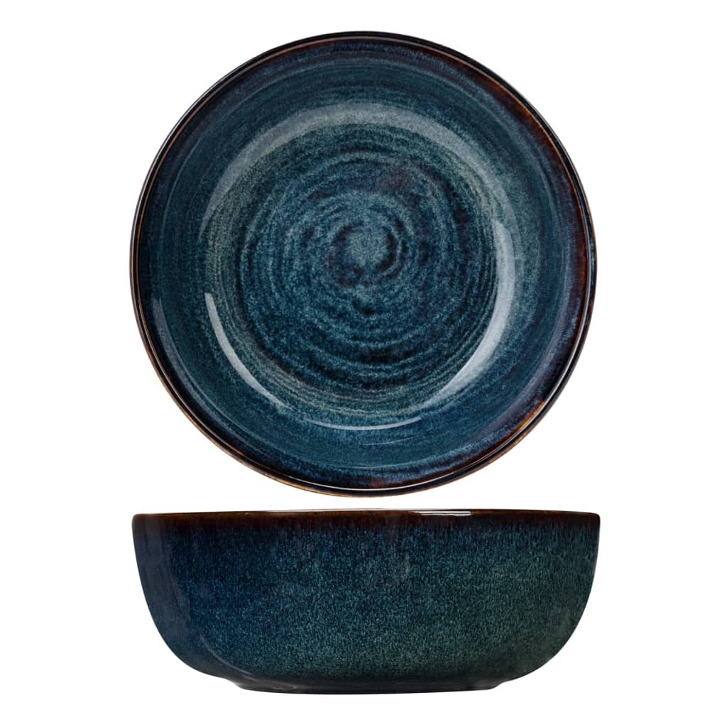 Cosy & Trendy Bowl with Circles Pattern Atlantis 6 pcs �_�”�_16.5 cm Blue