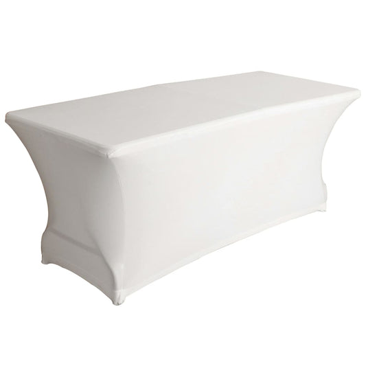 Perel Rectangular Table Cover Stretch White