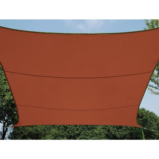 Perel Shade Sail Square 3.6 m Terracotta